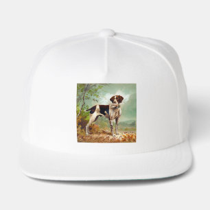 Hunter dog with bird in mouth snap back hat