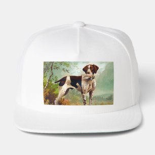 Hunter dog with bird in mouth snap back hat