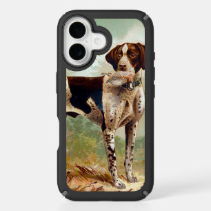 Hunter dog with bird in mouth iPhone 16 case