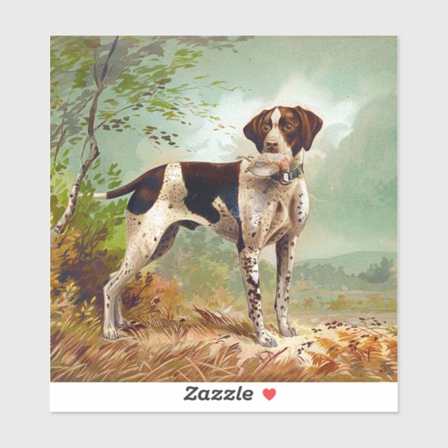 Hunter dog with bird in mouth sticker (Sheet)
