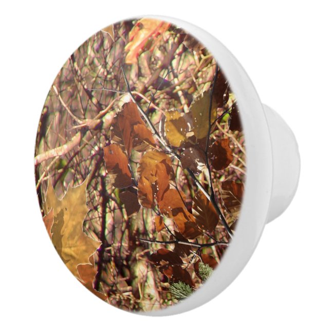 Hunter Fall Camo Camouflage Painting Ceramic Knob (Right)