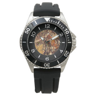 Hunter Fall Nature Camouflage Painting Dial Decor Watch