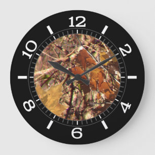 Hunter Fall Nature Camouflage Painting Dial on a Large Clock