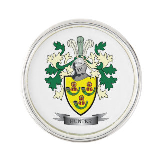 Hunter Family Crest Coat of Arms Pin