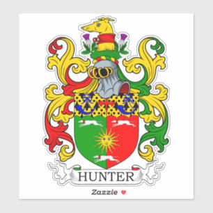 Hunter Family Crest Sticker