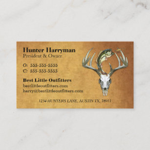 Hunter Fisherman Guide Outfitters Professional Business Card