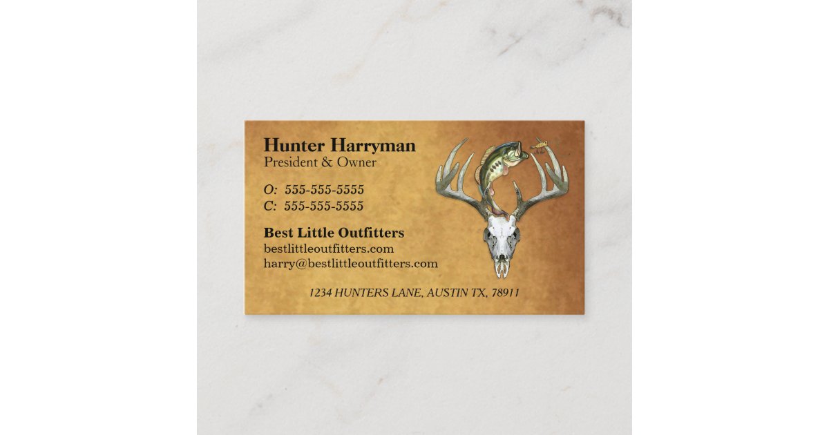 Fishing Hunting Gift for Hunters Who Love To Hunt Business Card, Zazzle