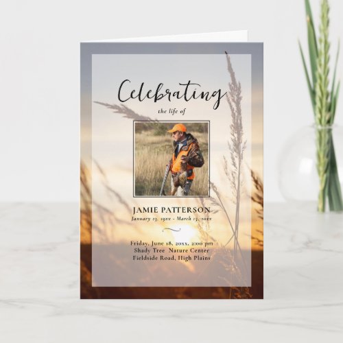 Hunter Fisherman Photo Celebration of Life Funeral