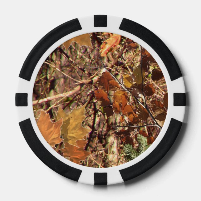 Hunter Forest Camouflage Painting Customize This Poker Chips (Front)