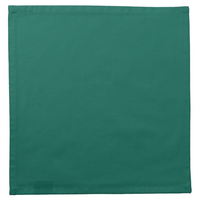 Hunter Forest Green Personalized Color Background Cloth Napkin (Front)