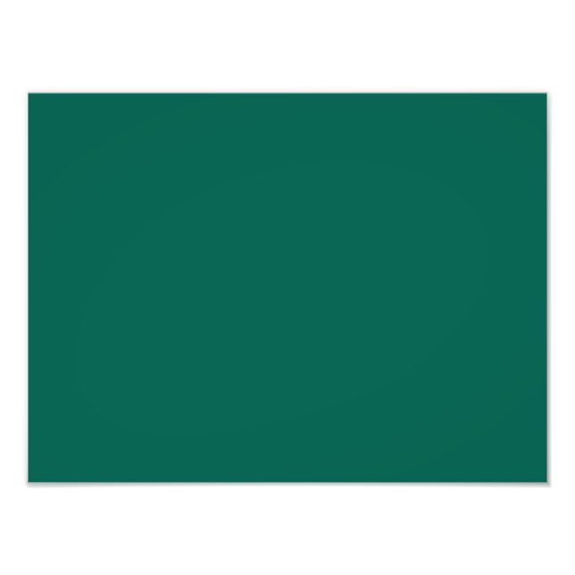 Hunter Forest Green Personalized Color Background Photo Print (Front)