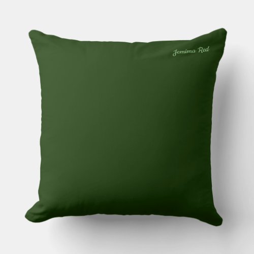 Hunter Forest Green Throw Pillow