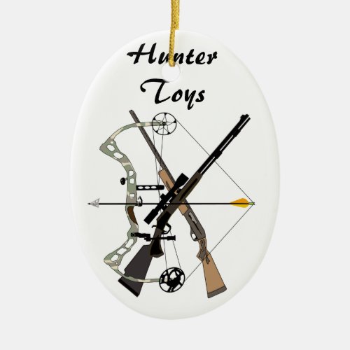 Hunter gifts hunting ornament Hunter Toys Ceramic Ornament