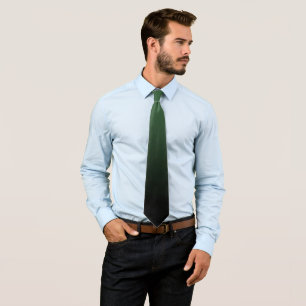 Hunter Green and Black Ombre Pattern Neck Tie