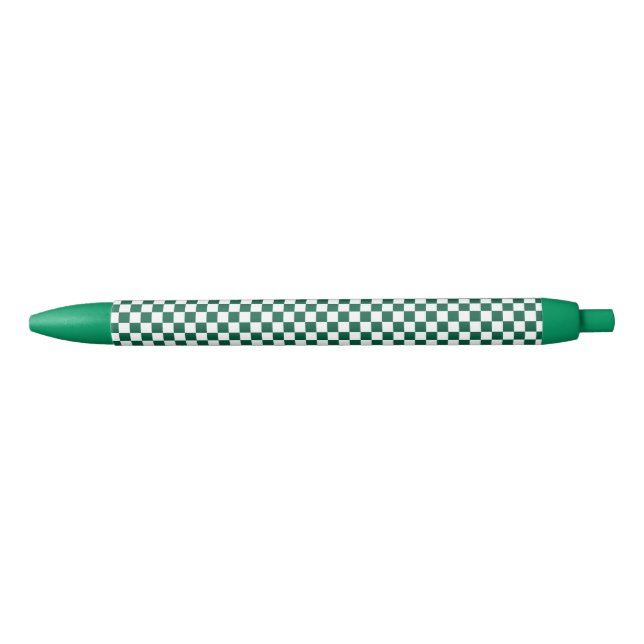 Hunter Green and White Checkered Pen (Front)