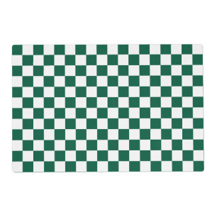 Hunter Green and White Checkered Placemat