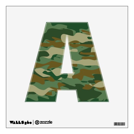 Hunter Green Army Camo Camouflage Custom Letter Wall Decal
