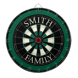 Hunter Green Black Personalized Dart Board
