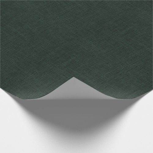 Hunter Green Burlap Texture Wrapping Paper