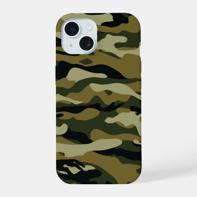 Hunter Green Camo Iphone Case (Back)