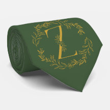 Hunter Green Color Monogrammed Groomsmen