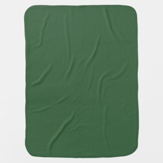 Hunter Green Color Solid Background Dark Green Hue Swaddle Blanket