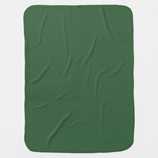 Hunter Green Color Solid Background Dark Green Hue Swaddle Blanket (Front)