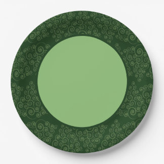Hunter Green CurlyQue Christmas Tree Paper Plates