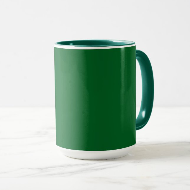 Hunter green, deep rich shade, mug (Front Right)