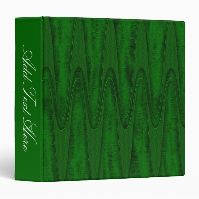 Hunter Green Design 3 Ring Binder (Front/Spine)