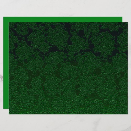 Hunter Green Elegant Succulent Pattern Design