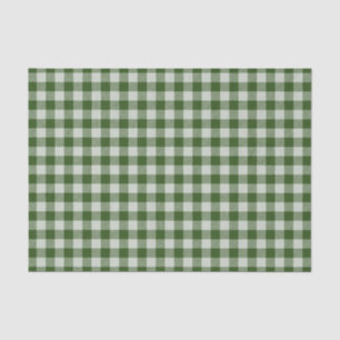 Hunter Green Gingham Plaid Tissue Paper
