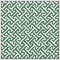 Hunter Green Greek Key Pattern Fabric