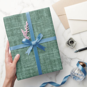 Hunter Green Linen Wrapping Paper