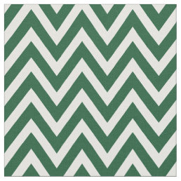 Hunter Green Modern Chevron Stripes Fabric