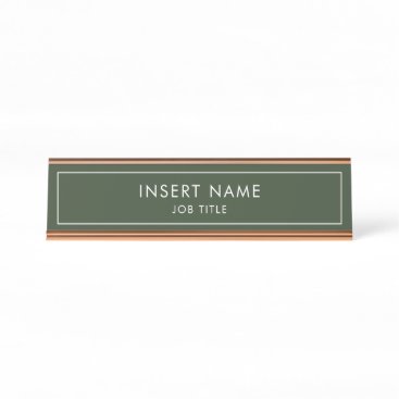 Hunter Green Modern Professional Desk Name Plate Hunter Green Modern Professional Desk Name Plate