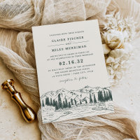 Hunter Green | Mountain Sketch Wedding