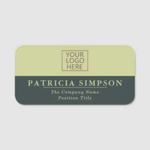 Hunter Green Pistachio Yellow Nature Name Tag