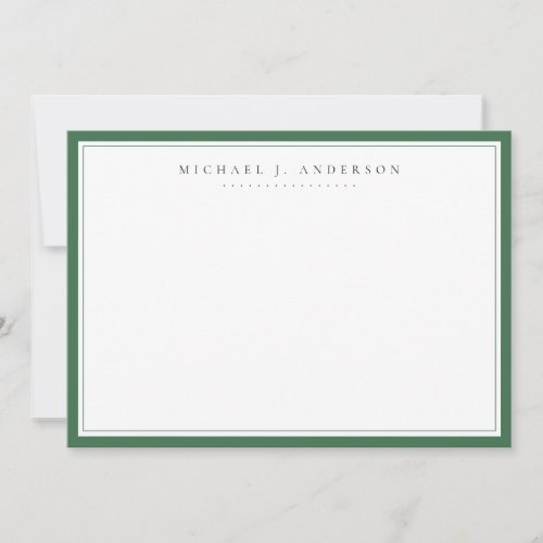 Hunter Green Professional Correspondence    Note Card