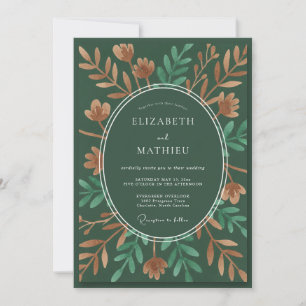 Hunter Green Resplendent Forest Wedding Invitation