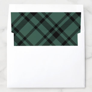 Hunter Green Scottish Tartan Plaid Holiday Envelope Liner