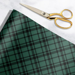 Hunter Green Scottish Tartan Plaid Holiday Wrapping Paper