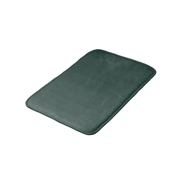 Hunter Green Solid Color Bath Mat (Angled)