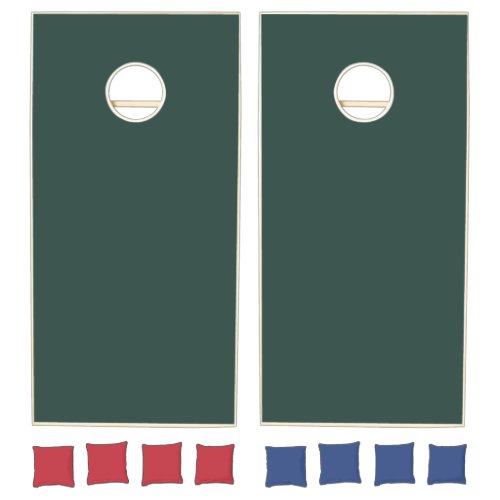 Hunter Green Solid Color Cornhole Set