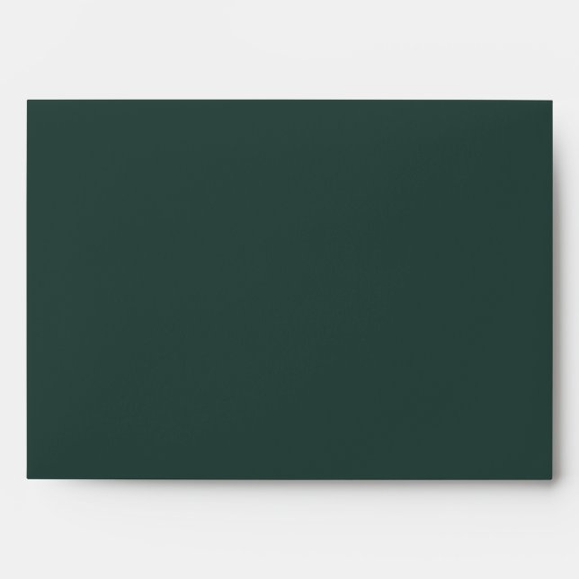 Hunter Green Solid Color Envelope (Front)
