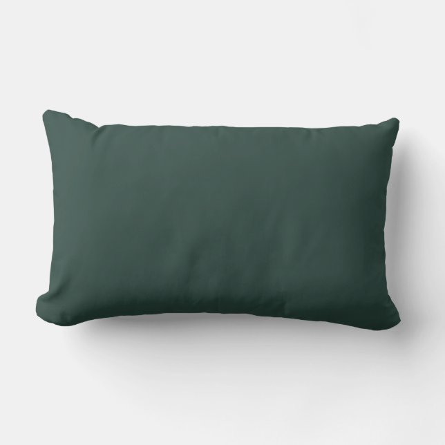 Hunter Green Solid Color Lumbar Pillow (Front)