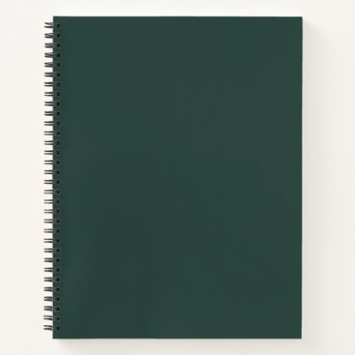 Hunter Green Solid Color Notebook