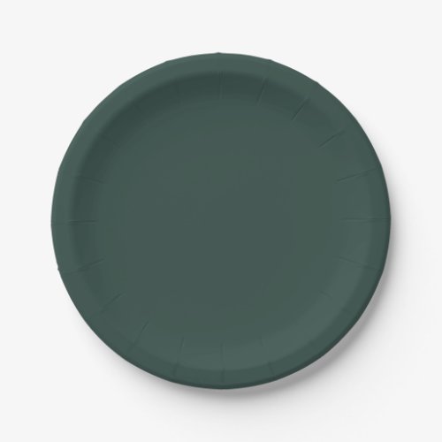 Hunter Green Solid Color Paper Plates