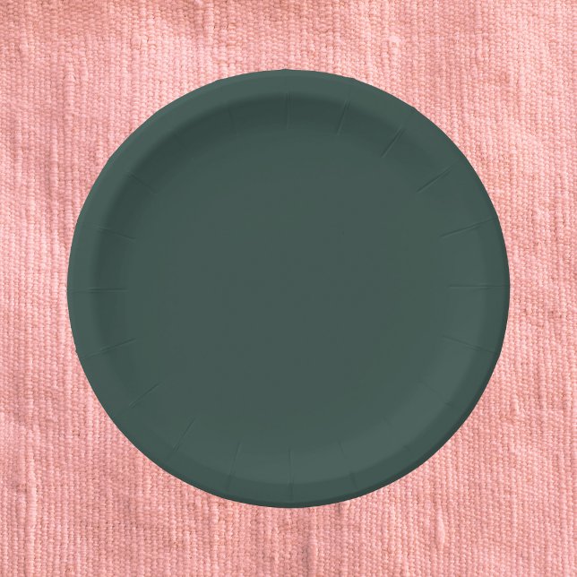 Hunter Green Solid Color Paper Plates (Creator Uploaded)