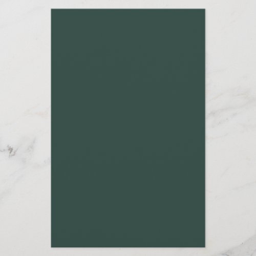 Hunter Green Solid Color Stationery